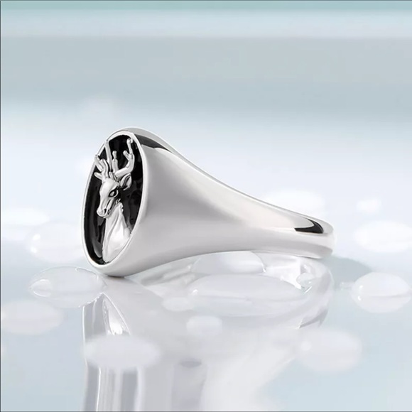 New 925 Sterling Silver Deer Ring - Picture 3 of 5